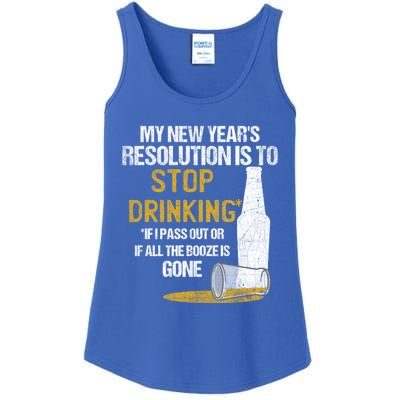 Stop Ing New Year Resolution Funny Beer Lover Gift Ladies Essential Tank