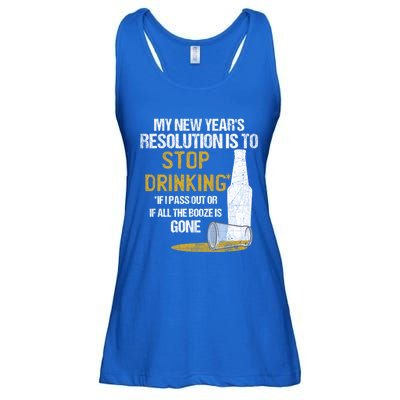 Stop Ing New Year Resolution Funny Beer Lover Gift Ladies Essential Flowy Tank