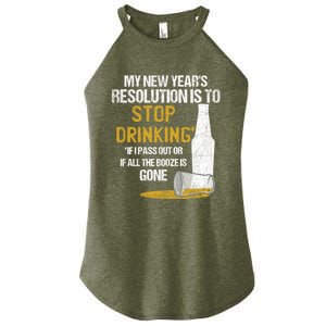 Stop Ing New Year Resolution Funny Beer Lover Gift Women's Perfect Tri Rocker Tank