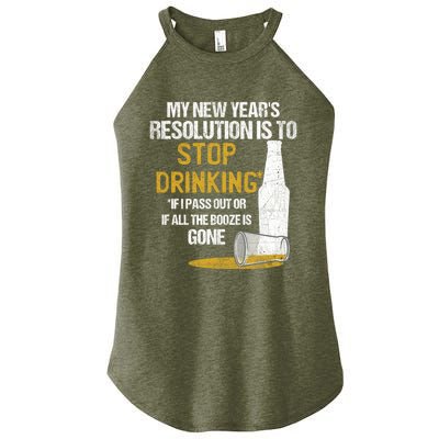 Stop Ing New Year Resolution Funny Beer Lover Gift Women's Perfect Tri Rocker Tank