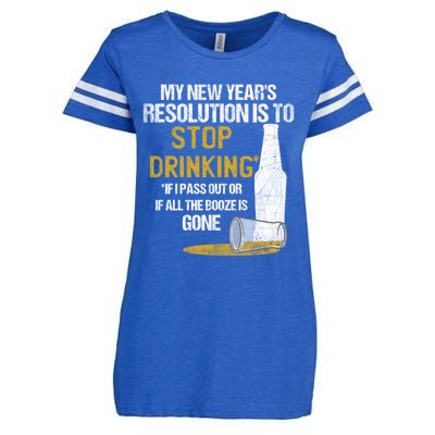 Stop Ing New Year Resolution Funny Beer Lover Gift Enza Ladies Jersey Football T-Shirt