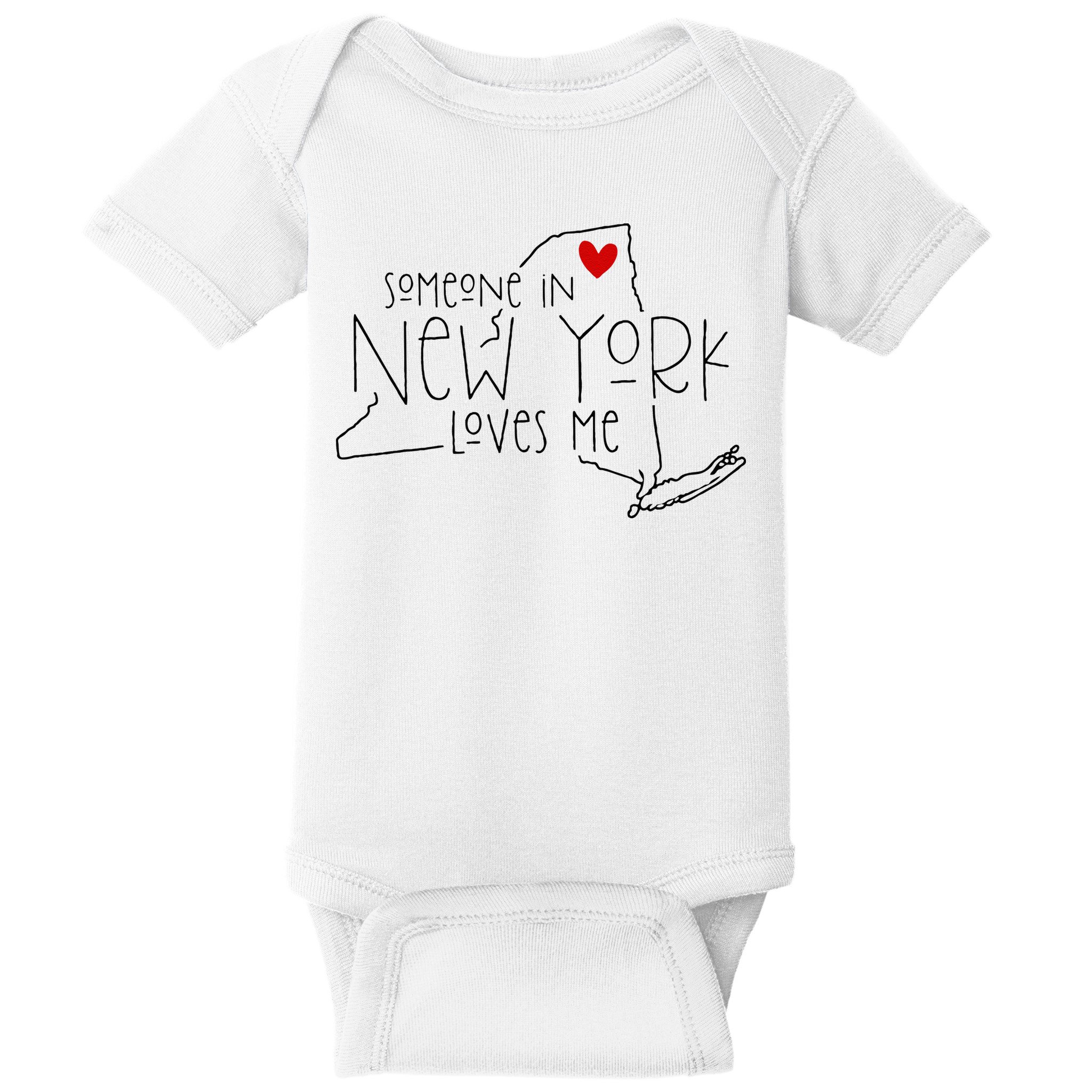 Someone In New York Loves Me Baby Bodysuit