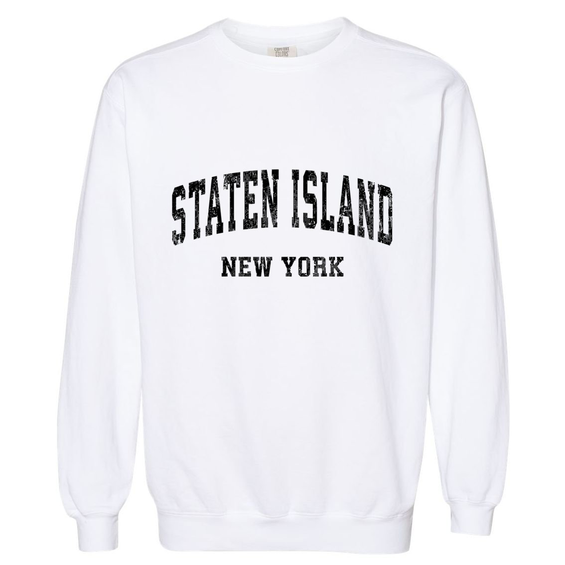 Staten Island New York Ny Vintage Varsity Sports Garment-Dyed Sweatshirt