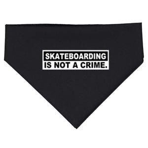 Skateboarding Is Not A Crime Cool Design USA-Made Doggie Bandana