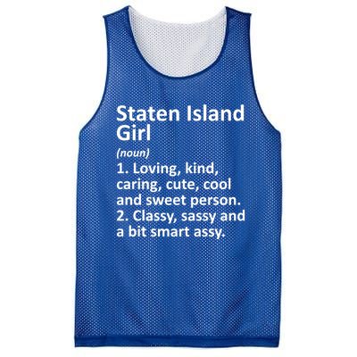 Staten Island Ny New York Funny City Home Roots Gift Mesh Reversible Basketball Jersey Tank