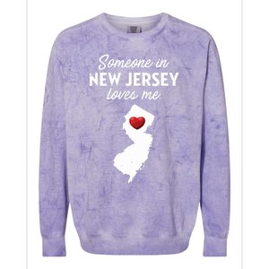 Someone In New Jersey Loves Me New Jersey Nj Colorblast Crewneck Sweatshirt