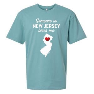 Someone In New Jersey Loves Me New Jersey Nj Sueded Cloud Jersey T-Shirt