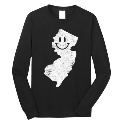 Smiling In Nj – Funny New Jersey Happy Face Long Sleeve Shirt