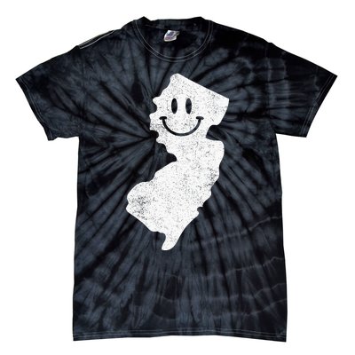 Smiling In Nj – Funny New Jersey Happy Face Tie-Dye T-Shirt