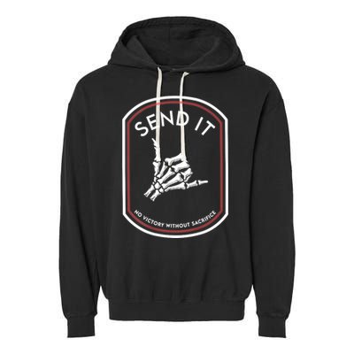 Send It No Victory Without Sacrifice Garment-Dyed Fleece Hoodie
