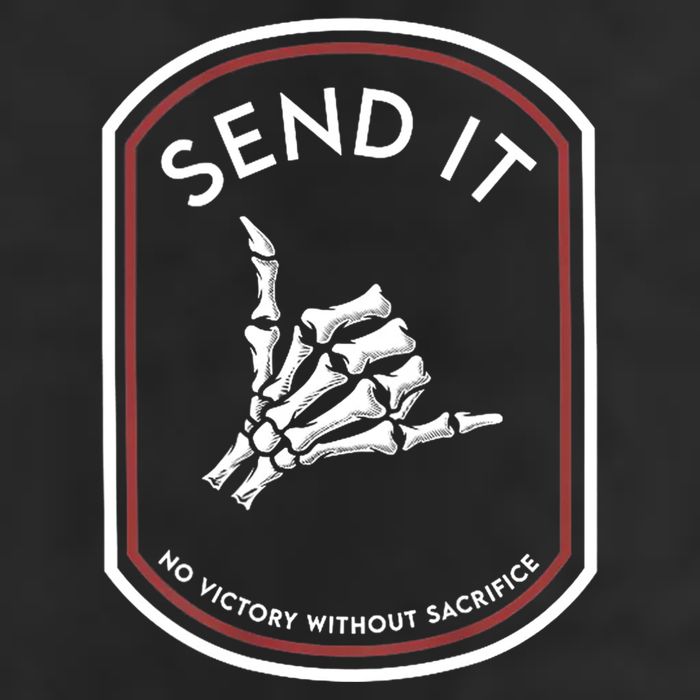 Send It No Victory Without Sacrifice Garment-Dyed Fleece Hoodie