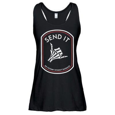 Send It No Victory Without Sacrifice Ladies Essential Flowy Tank
