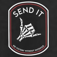 Send It No Victory Without Sacrifice Crop Fleece Hoodie