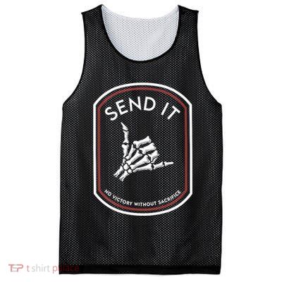Send It No Victory Without Sacrifice Mesh Reversible Basketball Jersey Tank