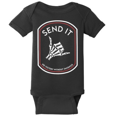 Send It No Victory Without Sacrifice Baby Bodysuit