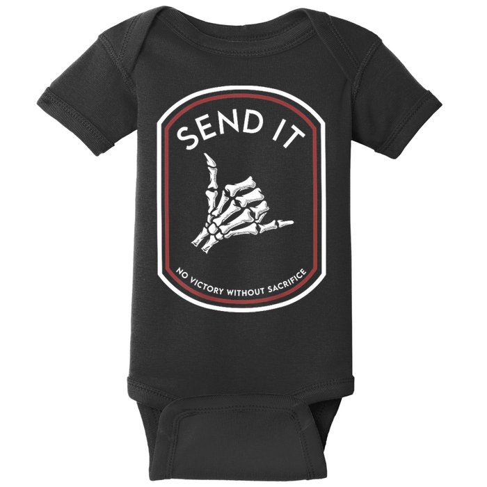 Send It No Victory Without Sacrifice Baby Bodysuit