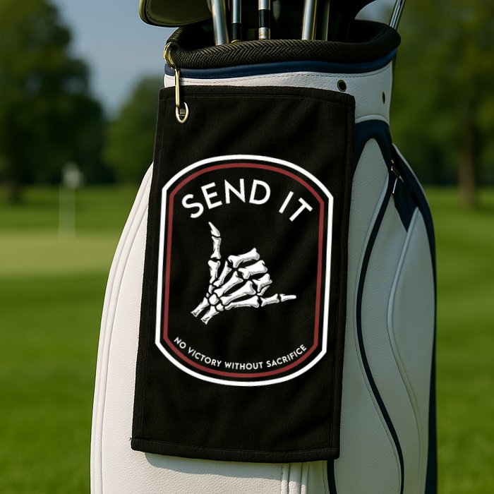 Send It No Victory Without Sacrifice Golf Towel