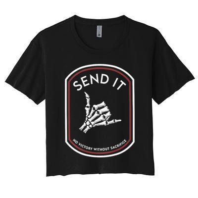 Send It No Victory Without Sacrifice Crop Top