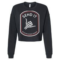 Send It No Victory Without Sacrifice Cropped Pullover Crew