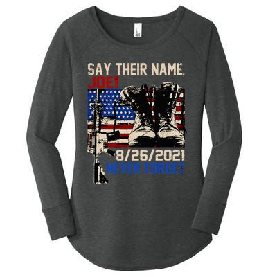 Say Ir Names Joe Names Of Fallen Soldiers 13 Heroes Women's Perfect Tri Tunic Long Sleeve Shirt