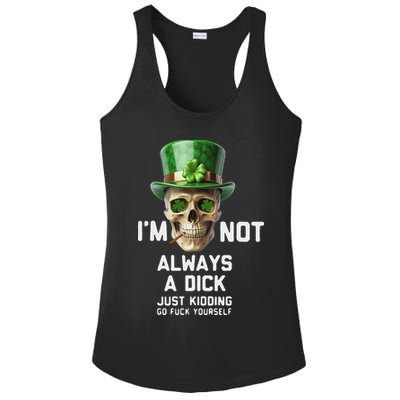 Skull IM Not Always A Dick Just Kidding Go Fuck Yourself Ladies PosiCharge Competitor Racerback Tank