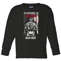 Say Ir Names Joe Names Of Fallen Soldiers 13 Heroes Toddler Long Sleeve Shirt