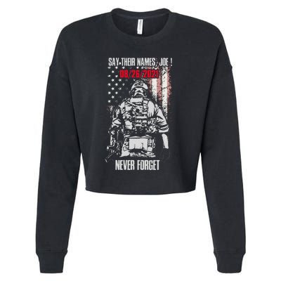 Say Ir Names Joe Names Of Fallen Soldiers 13 Heroes Cropped Pullover Crew