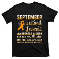 September Is National Leukemia Awareness Month Warrior Gift T-Shirt