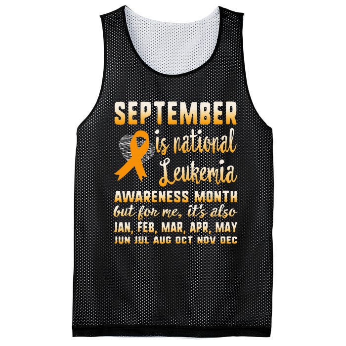 September Is National Leukemia Awareness Month Warrior Gift Mesh Reversible Basketball Jersey Tank