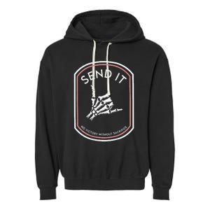 Send It No Victory Without Sacrifice Garment-Dyed Fleece Hoodie