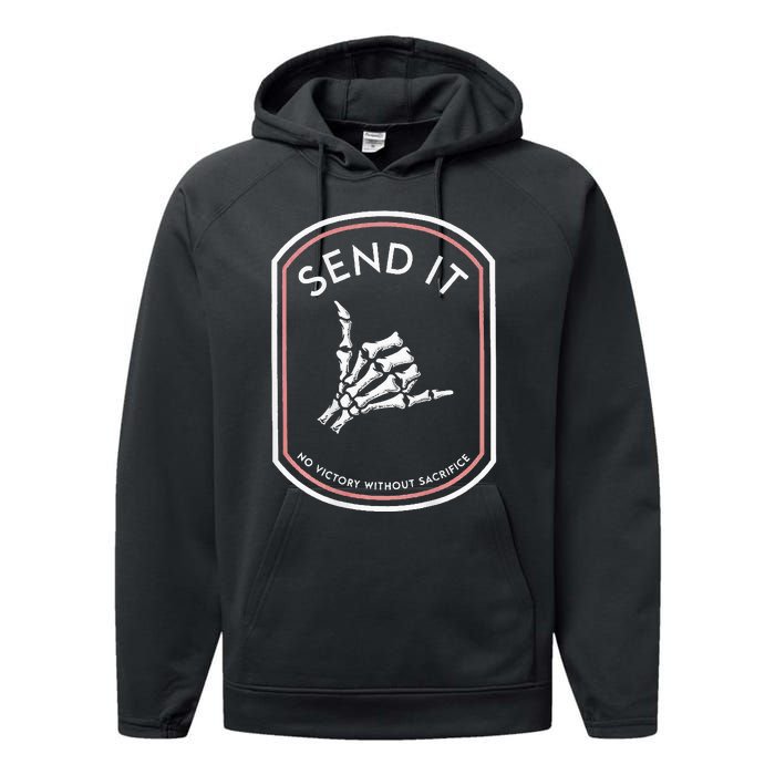 Send It No Victory Without Sacrifice Performance Fleece Hoodie