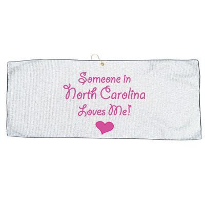 Someone In North Carolina Loves Me Cute Gift Large Microfiber Waffle Golf Towel