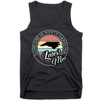 Someone In North Carolina Loves Me Vintage Sunset State Map Tank Top