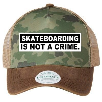 Skateboarding Is Not A Crime Cool Design Gift Legacy Tie Dye Trucker Hat