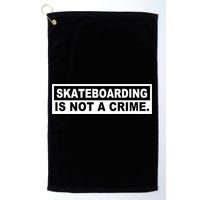 Skateboarding Is Not A Crime Cool Design Gift Golf Towel