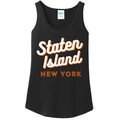 Staten Island Ny Retro Si Ny Ladies Essential Tank