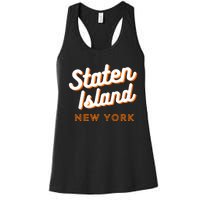 Staten Island Ny Retro Si Ny Women's Racerback Tank