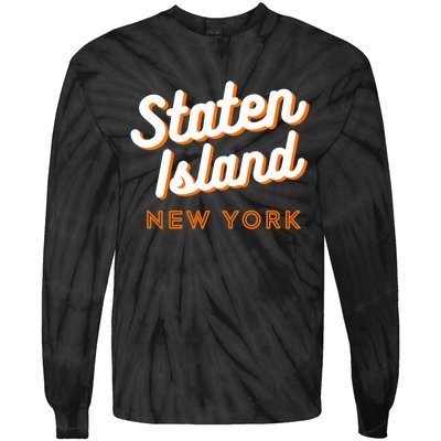 Staten Island Ny Retro Si Ny Tie-Dye Long Sleeve Shirt