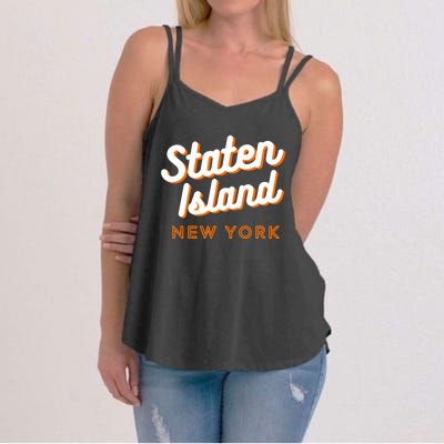 Staten Island Ny Retro Si Ny Women's Strappy Tank