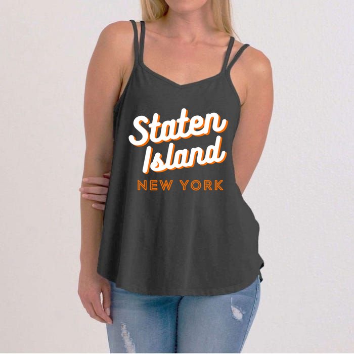 Staten Island Ny Retro Si Ny Women's Strappy Tank