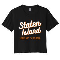 Staten Island Ny Retro Si Ny Women's Crop Top Tee