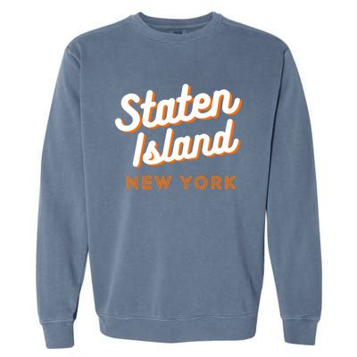 Staten Island Ny Retro Si Ny Garment-Dyed Sweatshirt