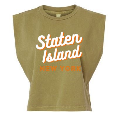 Staten Island Ny Retro Si Ny Garment-Dyed Women's Muscle Tee