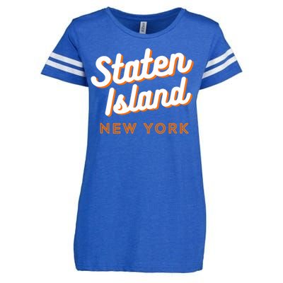 Staten Island Ny Retro Si Ny Enza Ladies Jersey Football T-Shirt