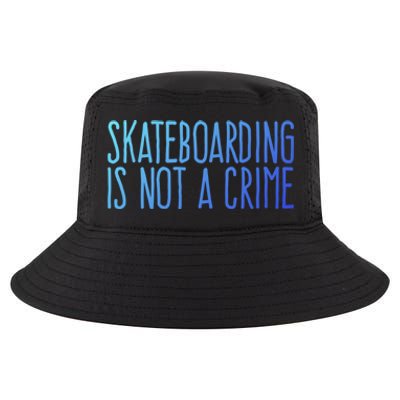 Skateboarding Is Not A Crime Skating Extreme Sport Gift Cool Comfort Performance Bucket Hat