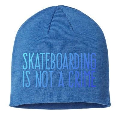 Skateboarding Is Not A Crime Skating Extreme Sport Gift Sustainable Beanie