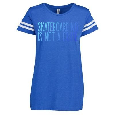 Skateboarding Is Not A Crime Skating Extreme Sport Gift Enza Ladies Jersey Football T-Shirt