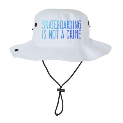 Skateboarding Is Not A Crime Skating Extreme Sport Gift Legacy Cool Fit Booney Bucket Hat