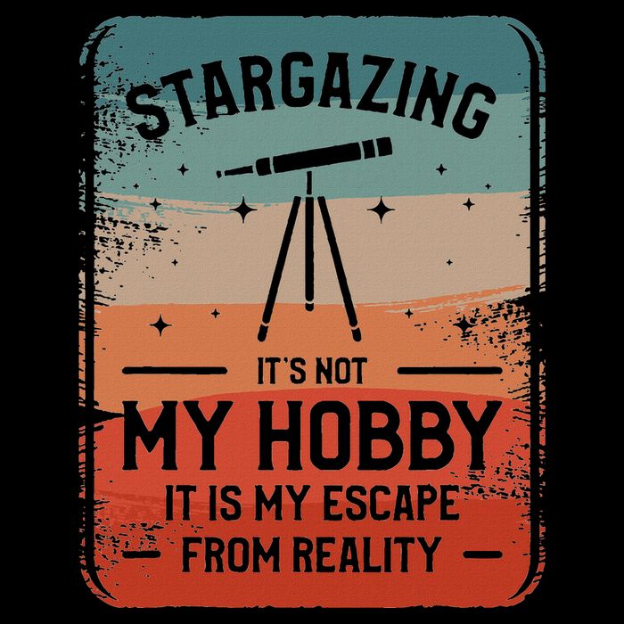 Stargazing ItS Not My Hobby It Is My Escape From Reality 7-Panel Snapback Hat
