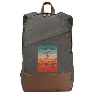 Stargazing ItS Not My Hobby It Is My Escape From Reality Cotton Canvas Backpack
